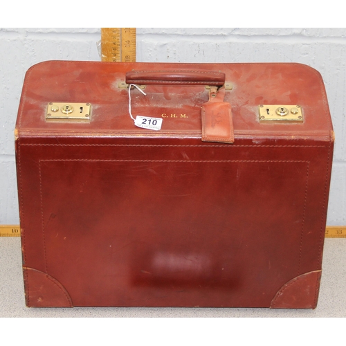 210 - Description amended: Swaine & Adeney brown leather document case & a brown leather Smythson of Bond ... 