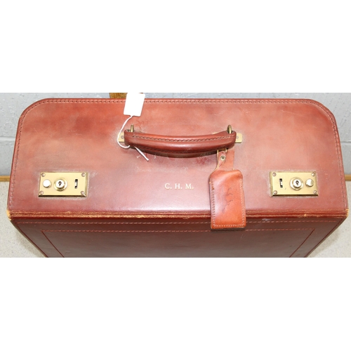 210 - Description amended: Swaine & Adeney brown leather document case & a brown leather Smythson of Bond ... 