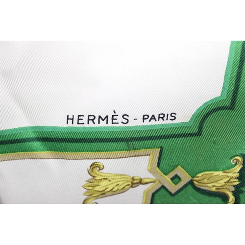 214 - Vintage Hermes 'Longchamp' silk scarf