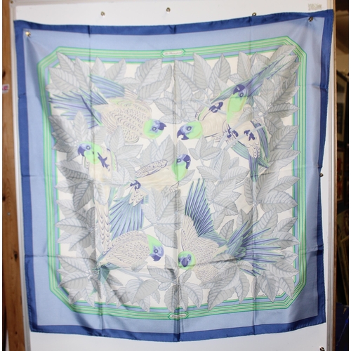 216 - Vintage Hermes 'Les Perroquets' silk scarf