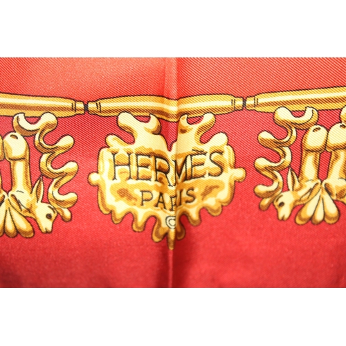 217 - Vintage Hermes 'Les Cavaliers D'Or' silk scarf