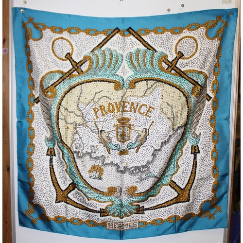 218 - Vintage Hermes 'Provence' silk scarf