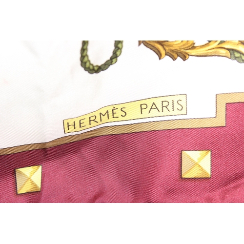 224 - Vintage Hermes 'Keys' silk scarf