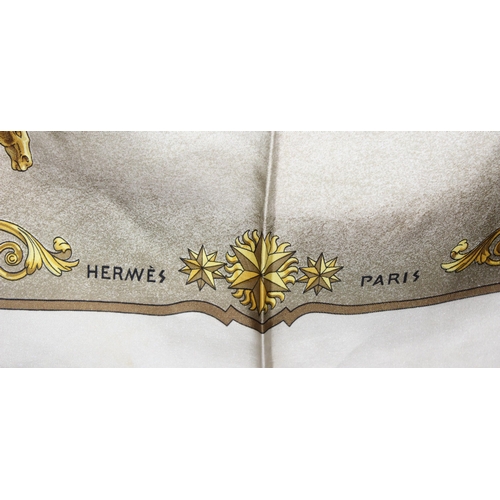 226 - Vintage Hermes 'Cosmos' silk scarf