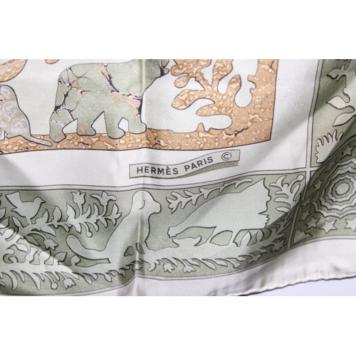 227 - Vintage Hermes 'Early America' silk scarf