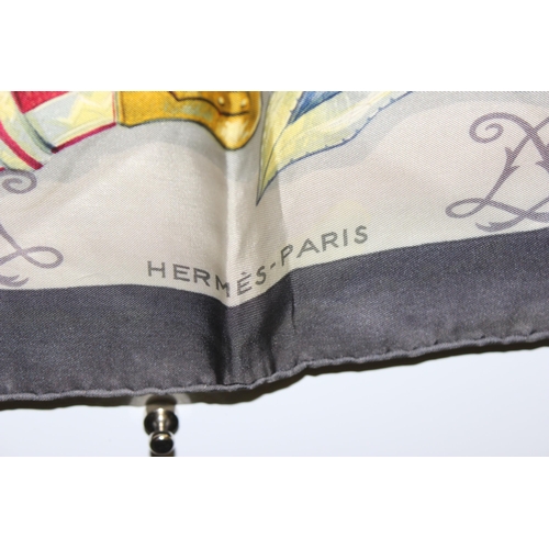 229B - Vintage Hermes 'A Cor & a Cri' silk scarf signed 'L Halle'