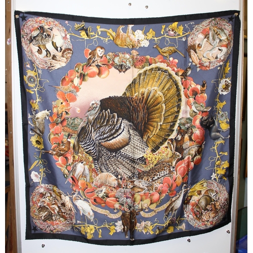 229D - Vintage Hermes 'Faune et Flore du Texas' silk scarf