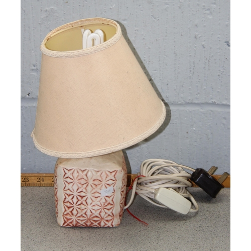 267 - 3 table lamps to include an Art Deco style nude lady