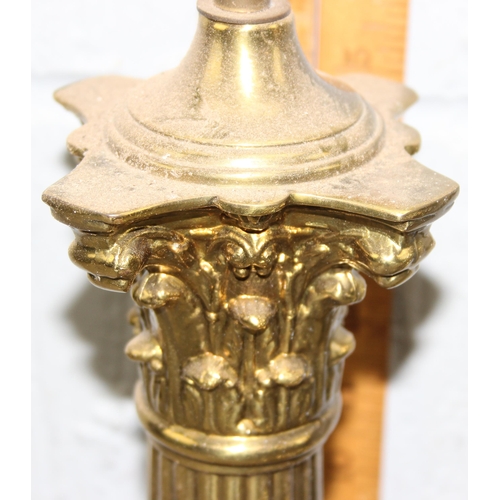 269 - Pair of impressive Corinthian style brass table lamps