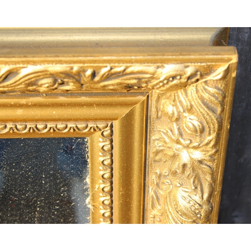 505 - 2 antique style gilt framed wall mirrors