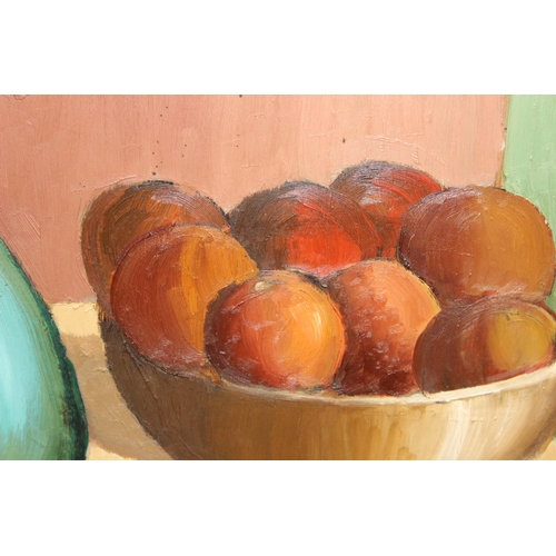 509 - Unsigned retro still life oil on board