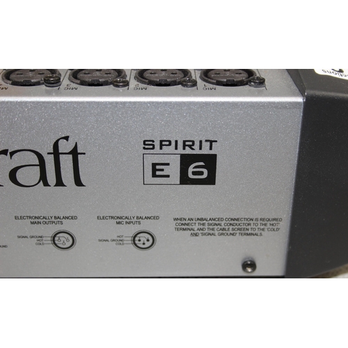 818 - Soundcraft Spirit E6 audio mixer