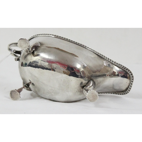 1069 - Heavy silver sauce or gravy boat, Birmingham 1947 by Charles S Green & Co Ltd, approx 143.29g gross,... 