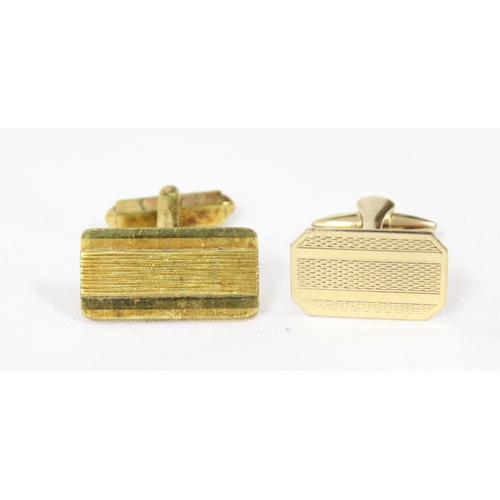 1160 - 4 pairs and 2 other cufflinks. rolled gold, gold plated and other examples