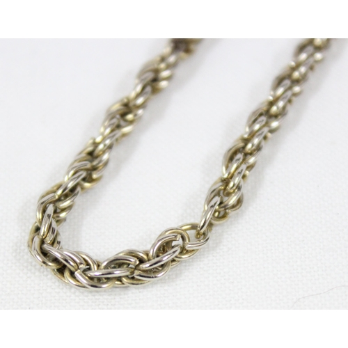 1161 - A retro silver rope twist necklace, import marks for London 1977, approx 23.14g gross approx 44cm lo... 