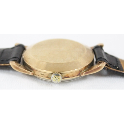 1334 - A vintage 9ct gold cased Nivada Automatic wristwatch, approx 34.07g including strap and movement