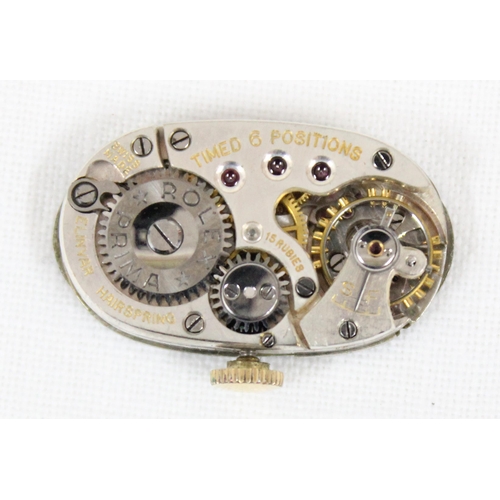 1336 - An Art Deco period 9ct gold cased Rolex wristwatch, import marks for Glasgow 1930, with Rolex Prima ... 