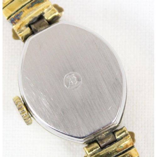 1338 - A vintage Bucherer of Lucerne cocktail watch with 17 jewels mechanical movement, gold plated strap a... 