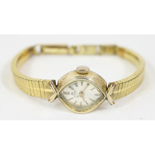 1338 - A vintage Bucherer of Lucerne cocktail watch with 17 jewels mechanical movement, gold plated strap a... 