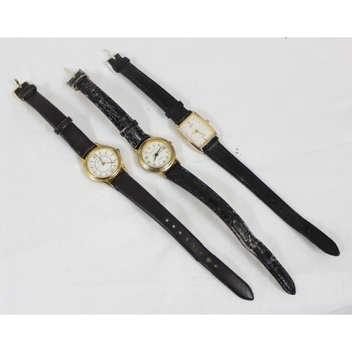 1341 - 3 assorted gold plated ladies watches to inc Citizen 4031-915232