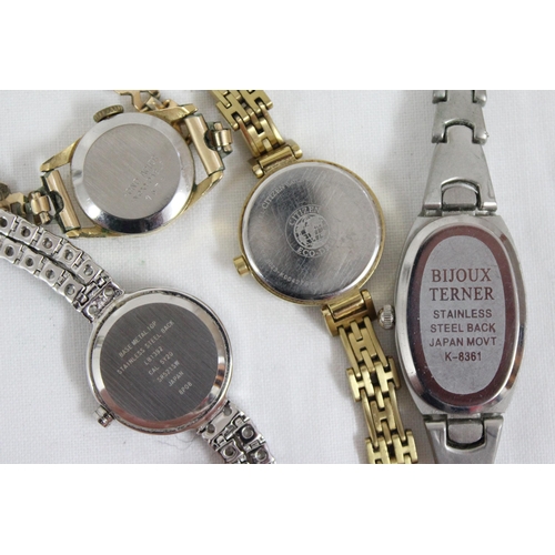 1343 - 4 assorted vintage and later ladies watches to inc Pierpont, Citizen Eco Drive B023-k004276 etc