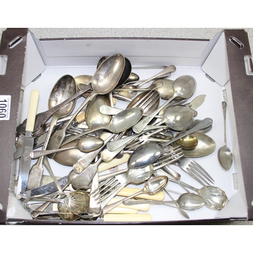 1060 - Qty of assorted silver plated and other cutlery, some boxed