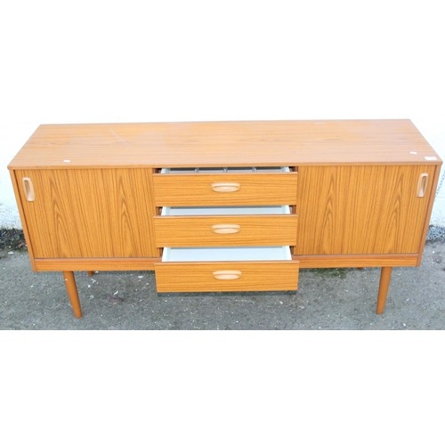 155 - Retro 3 drawer 2 door sideboard by Schreiber