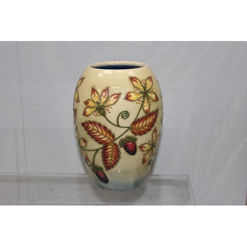 1699S - A rare Moorcroft vase designed by Emma Bossons, approx 14cm tall, unknown pattern