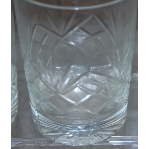 1854 - Qty of assorted crystal whisky tumblers, some sets