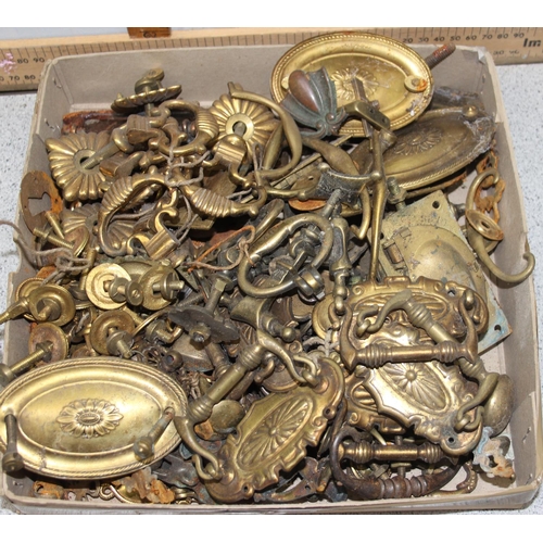 1888 - Qty of assorted brass furniture handles and fittings etc