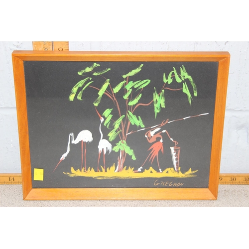 525 - 6 African School original paintings, all framed