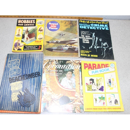 602 - Qty of assorted ephemera and books etc, some military related, some early DC & Marvel comics, MAC ca... 