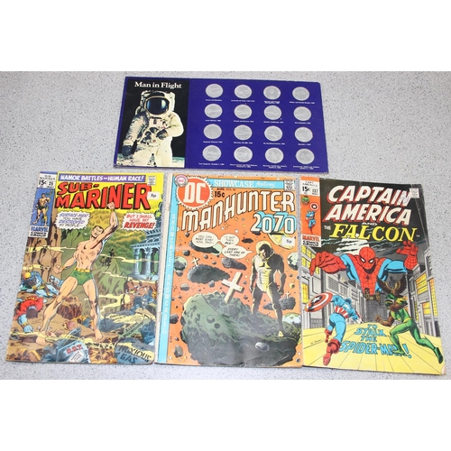 602 - Qty of assorted ephemera and books etc, some military related, some early DC & Marvel comics, MAC ca... 