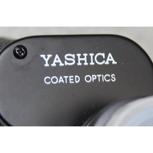 739 - 3 pairs of binoculars, Yashica, Vidnar & Omiya, 2 with cases