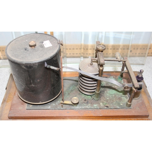 745 - An antique barograph for restoration, case deconstructed