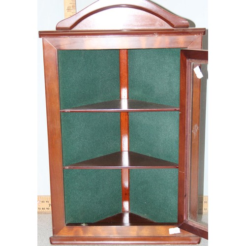 302 - Mahogany effect wall cabinet