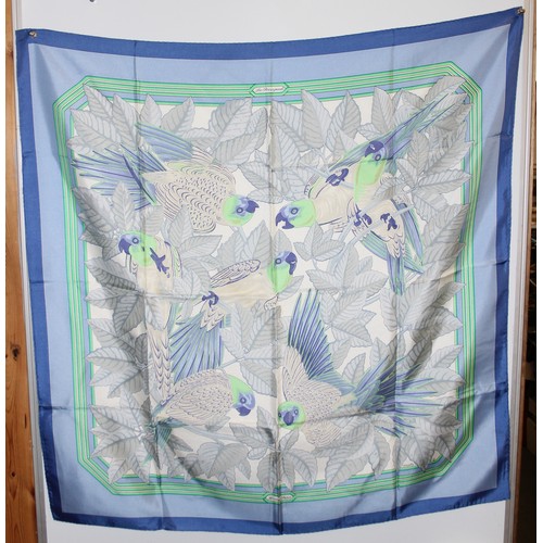 216 - Vintage Hermes 'Les Perroquets' silk scarf