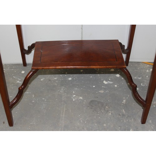 107 - A small antique inlaid side table, likely Edwardian