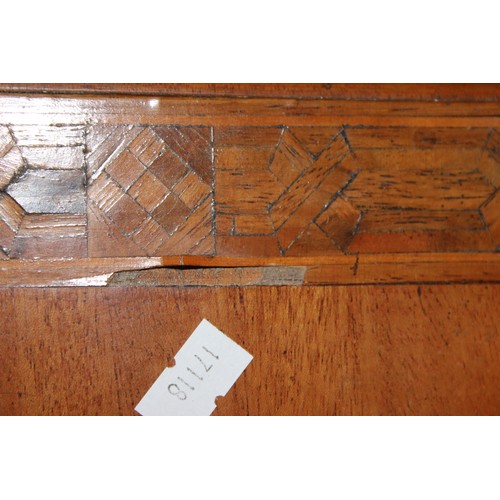 107 - A small antique inlaid side table, likely Edwardian