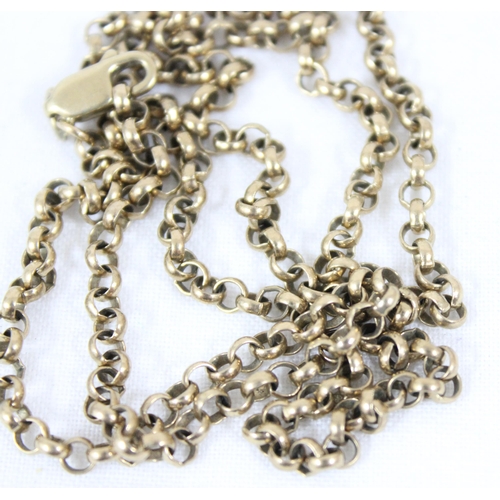 1199 - 9ct gold heavy gauge belcher chain necklace, approx 58cm long, approx 13.01g gross