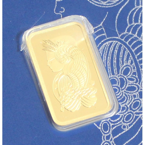 1217 - PAMP (Produits Artistiques Métaux Précieux) of Switzerland 10g 999.9 solid pure 24ct gold ingot bar,... 