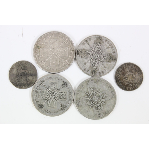 1223 - Qty of assorted British half silver coins, 1920-46, approx 210.96g gross