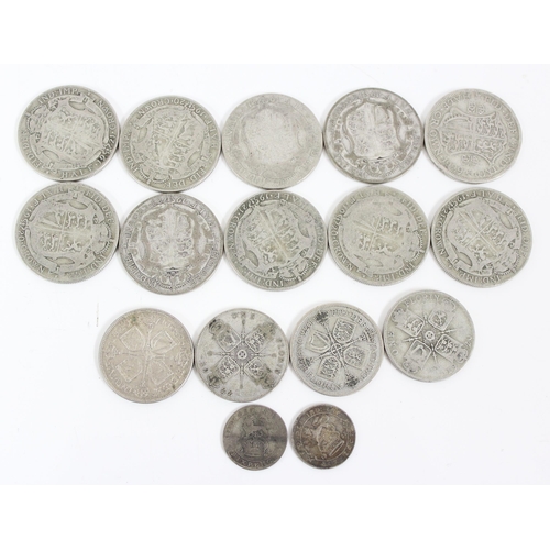 1223 - Qty of assorted British half silver coins, 1920-46, approx 210.96g gross