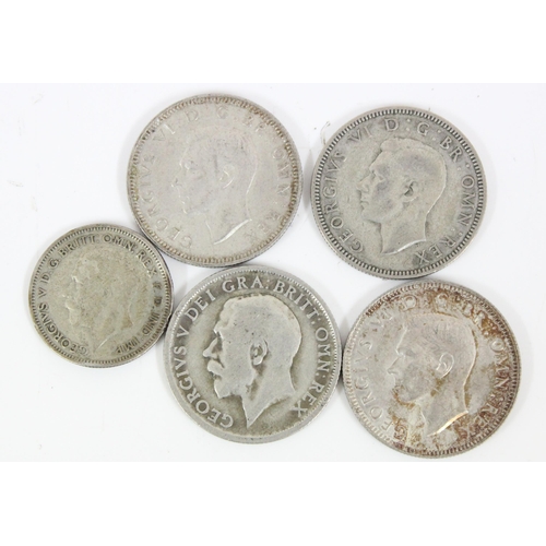 1223 - Qty of assorted British half silver coins, 1920-46, approx 210.96g gross