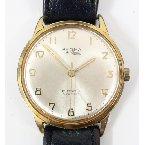 1348 - A vintage Rytima De Luxe watch in gold plated case and a vintage Timex watch (2)