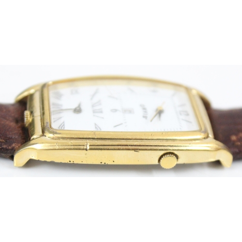 1349 - Orvis dualtime watch in gold plated case and original box