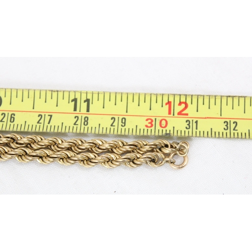 1151 - 9ct gold rope twist chain necklace, import marks for London 1970, approx 64cm long, approx 8.78g gro... 