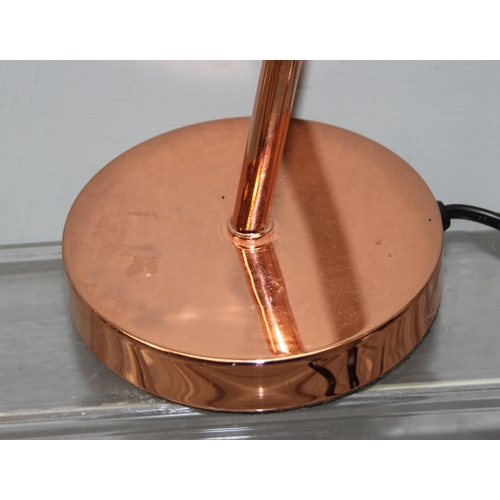 261 - A pair of retro style copper effect desk lamps