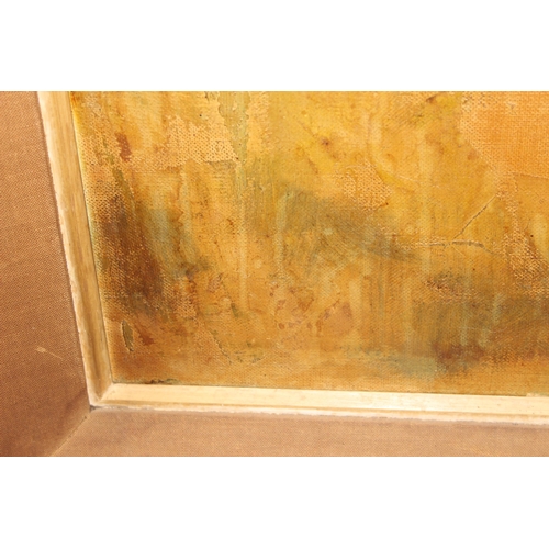 540 - A large mid-century oil on canvas entitled 