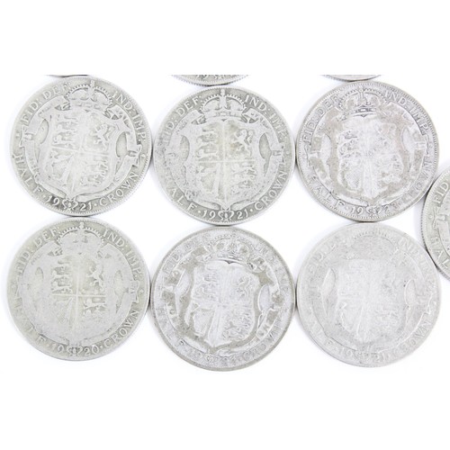 1223 - Qty of assorted British half silver coins, 1920-46, approx 210.96g gross